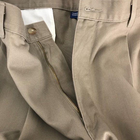 Savile Row Cotton Pant | Beige | 36x30 - Picture 9 of 13